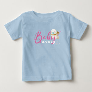 ブルーキュートベビー幽霊おしゃぶりスカーフブー ベビーTシャツ