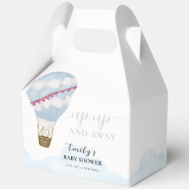 ブルーキュートモダンボーホホットエアバルーン赤ちゃんシャワー フェイバーボックス