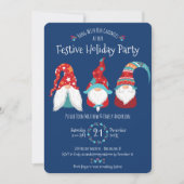 ブルーキュート格言クリスマスフェスティバルホリデーパーティー 招待状 (正面)