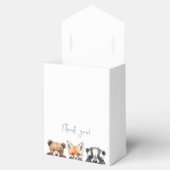 ブルーキュート水彩木版動物赤ちゃんシャワー フェイバーボックス (オープン)