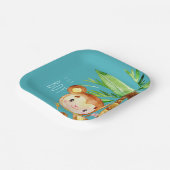 ブルーキュート猿男の赤ちゃん発表 ペーパープレート (傾斜あり)