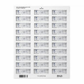 ブルーキュート雪だるま住所 シール (フルシート)