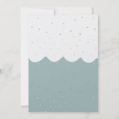 ブルーキュート鯨ベビーシャワー招待状 (裏面)