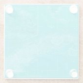 ブルーキューバの地図 ガラスコースター (裏面)