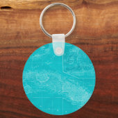 ブルーキューバの地図 キーホルダー (正面)