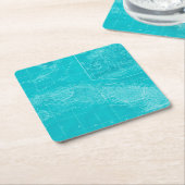 ブルーキューバの地図 スクエアペーパーコースター (アングル)