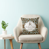 ブルーキリンアニマルプリント結婚ズ クッション (椅子)