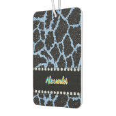 ブルーキリンパターン（の模様が）あるアニマルプリント カーエアーフレッシュナー (左)