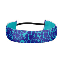 ブルーキリン皮アニマルプリントサテンヘッドバンド