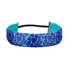 ブルーキリン皮アニマルプリントサテンヘッドバンド アスレチックヘッドバンド