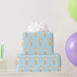 ブルーキリン誕生日パーティーギフトラッピング紙 ラッピングペーパー