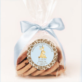 ブルーキリン赤ちゃんシャワークラシックラウンドステッカー ラウンドシール