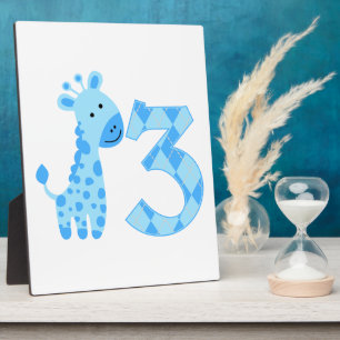 ブルーキリン3回目の誕生日 フォトプラーク