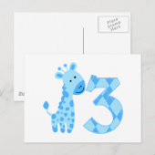 ブルーキリン3回目の誕生日 ポストカード (正面/裏面)