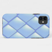 ブルーキルティングダイヤモンド柄 Case-Mate iPhoneケース (裏面(横))