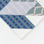 ブルーキルトスタイルスロー フリースブランケット (角)