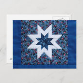 ブルーキルトスターのはがき ポストカード (正面/裏面)