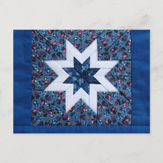 ブルーキルトスターのはがき ポストカード (正面)