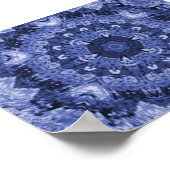 ブルーキルトプリント ポスター (角)