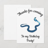 ブルーキングコブラ ハッピーバースデー サンキューカード (正面/裏面)
