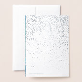 ブルーキンセアニェラ誕生日招待状 箔カード (裏面封筒付き)