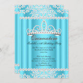 ブルーキンセアニェラ15thバースデーパーティティアラ2 招待状 (正面/裏面)