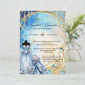 ブルーキンセアニラ蝶の花フローラクリン 招待状 (スタンド正面)