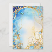 ブルーキンセアニラ蝶の花フローラクリン 招待状 (裏面)