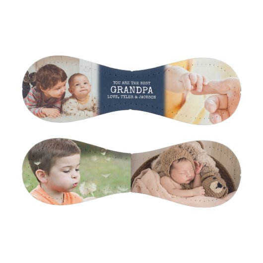 ブルーキープサケ4フォトコラージュのおじいちゃん 野球ボール (パネル)