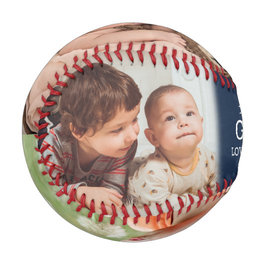 ブルーキープサケ4フォトコラージュのおじいちゃん 野球ボール (正面左)