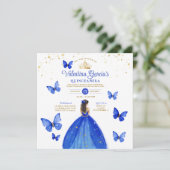 ブルーキ王室のンセアニラ15アノスバタフライ誕生日 招待状 (スタンド正面)