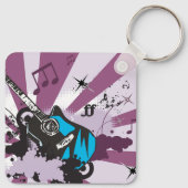 ブルーギターキーチェーン キーホルダー (裏面)