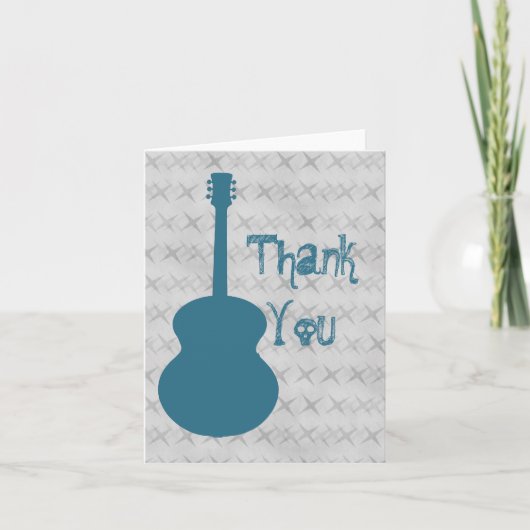 ブルーギターグランジサンキューカード サンキューカード (正面)