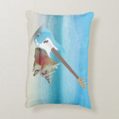 ブルーギター&シーセル抽象芸術ビーチ アクセントクッション (裏面(縦))