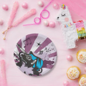 ブルーギター ペーパープレート (パーティー)