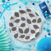 ブルーギニアヘンパターン ペーパープレート (パーティー)