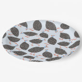 ブルーギニアヘンパターン ペーパープレート (アングル)