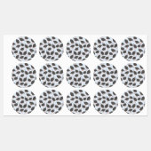 ブルーギニア鳥パターン ラベル (シート)