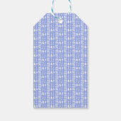 ブルーギフトパターン（の模様が）あるラベル ギフトタグ (裏面)