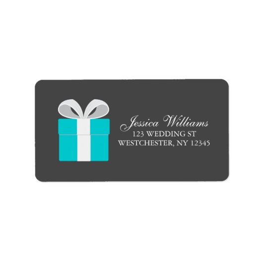 ブルーギフトボックスブライダル ラベル (正面)