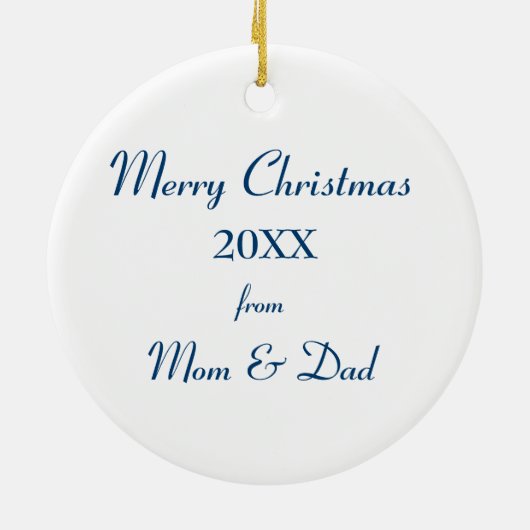 ブルーギムナストパーソナライズされた セラミックオーナメント (裏面)