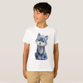 ブルーギャラクシーの子狼の子供たち Tシャツ (正面フル)