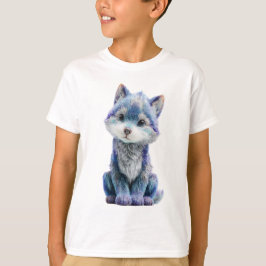 ブルーギャラクシーの子狼の子供たち Tシャツ