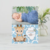 ブルーギラフジャングルテーマベビー 案内状 (スタンド正面)