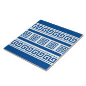 ブルーギリシャ鍵セラミックタイル タイル (側面)