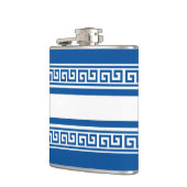 ブルーギリシャ鍵フラスコ フラスク (左)