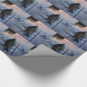 ブルーギルアットサンセットレイクの矢印 ラッピングペーパー (角)