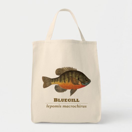 ブルーギルブレム魚釣り トートバッグ (正面)