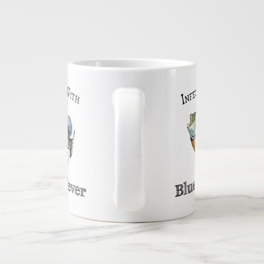 ブルーギル熱に感染する ジャンボコーヒーマグカップ (裏面)