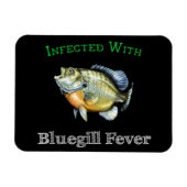 ブルーギル熱に感染する マグネット (横)